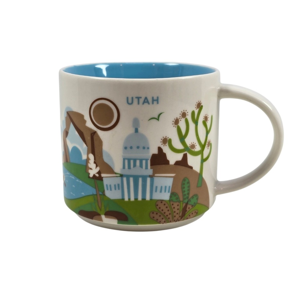 Starbucks Utah 2015 "You Are Here" State Collection Series 14oz Coffee Mug Cup